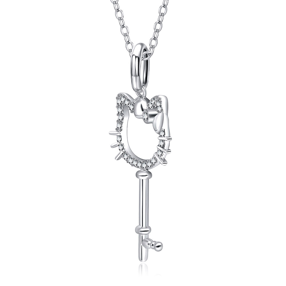 BULK Cute Kitty Key Necklace wholesale JR Fashion Accessories
